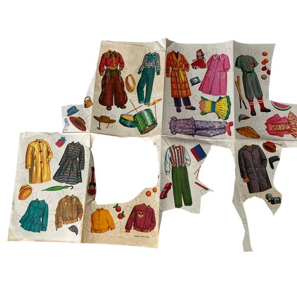 Vintage Walt Disney Mouseketeer Cut Outs Paper Doll Clothes Incomplete READ - Picture 4 of 10